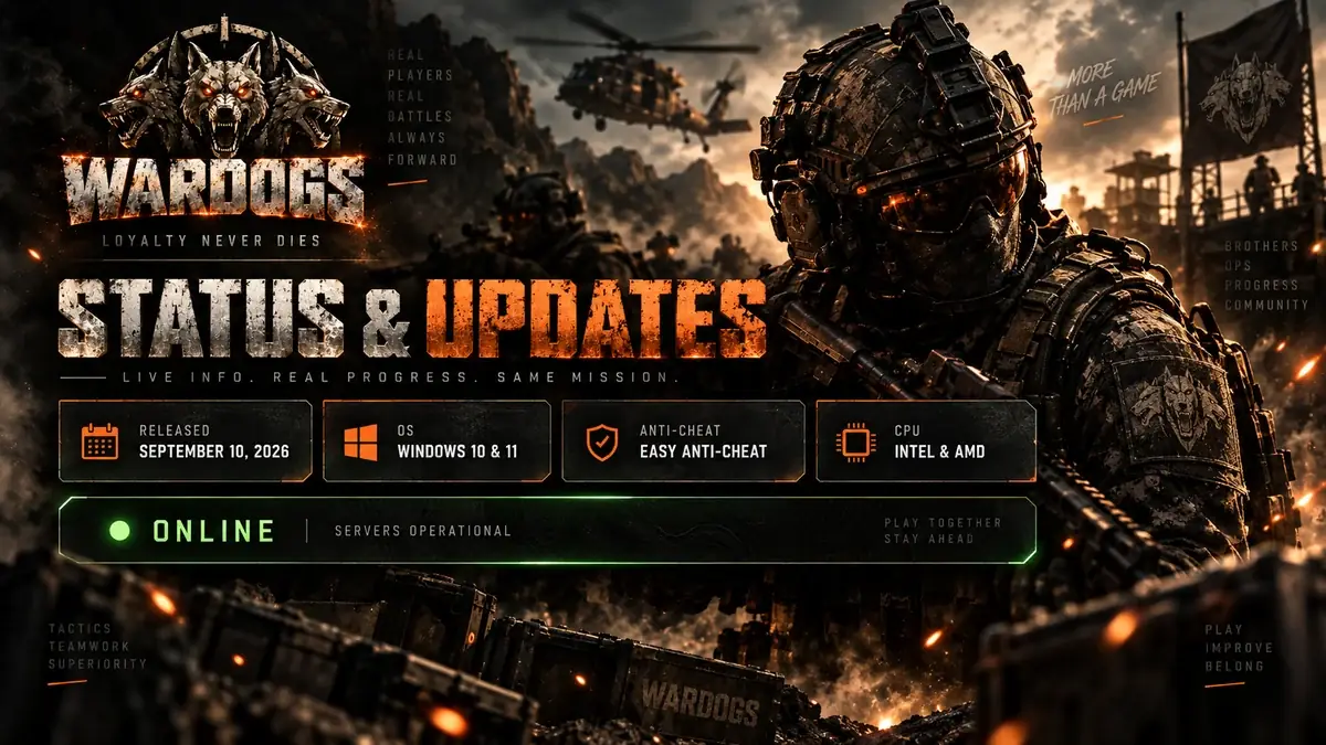 WARDOGS product status and compatibility artwork