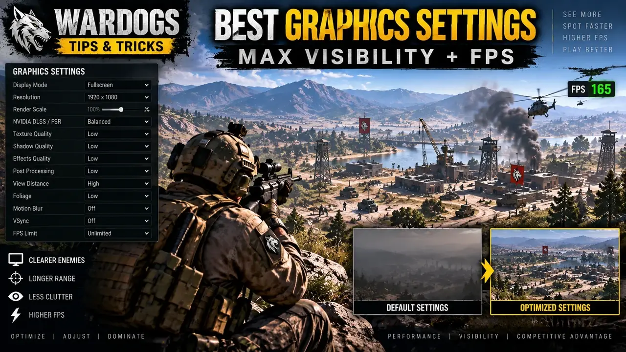 WARDOGS best graphics settings guide for maximum visibility and FPS