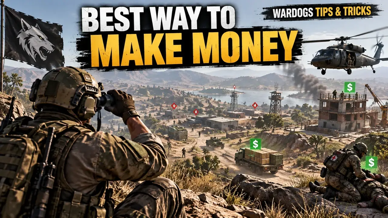 WARDOGS best way to make money fast using spotting, medic, logistics and helicopter transport