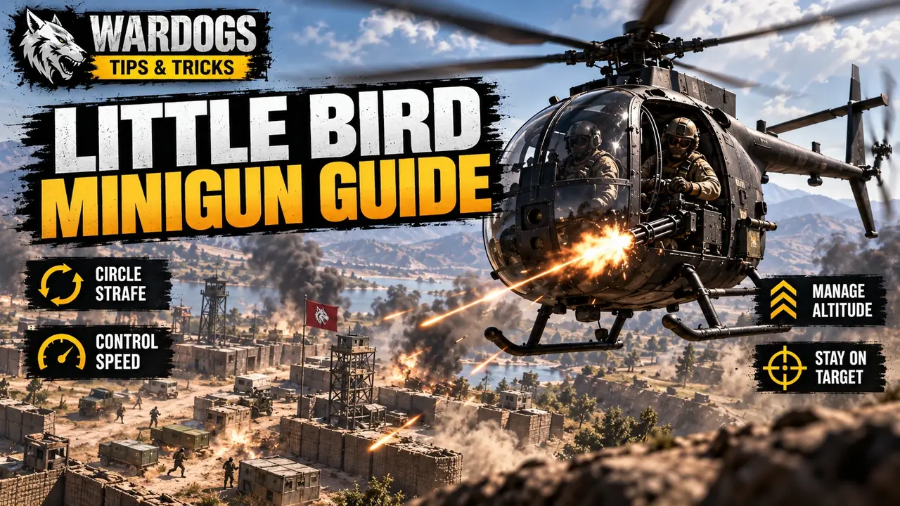 WARDOGS Little Bird minigun circle strafe guide